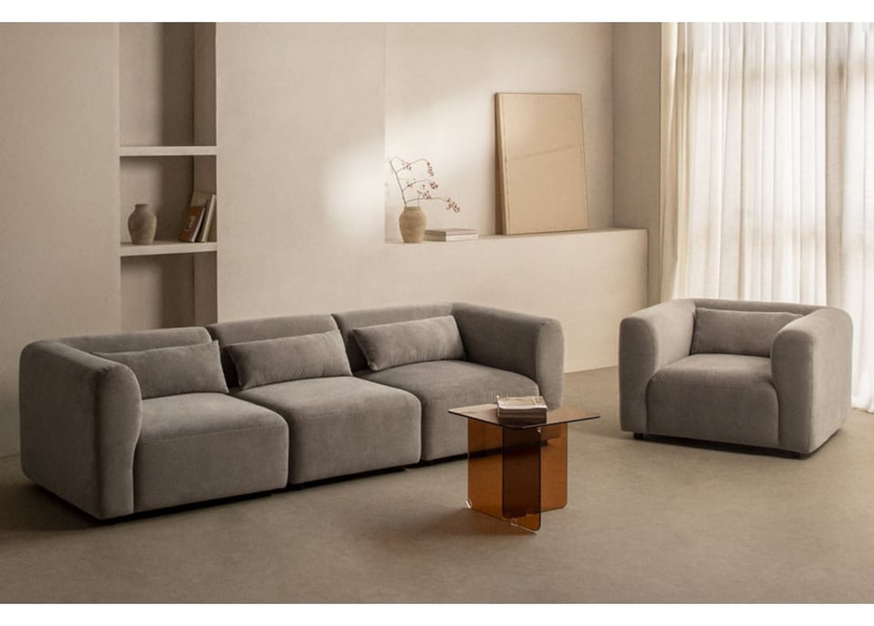 3-częściowa modułowa sofa i fotel Fogler