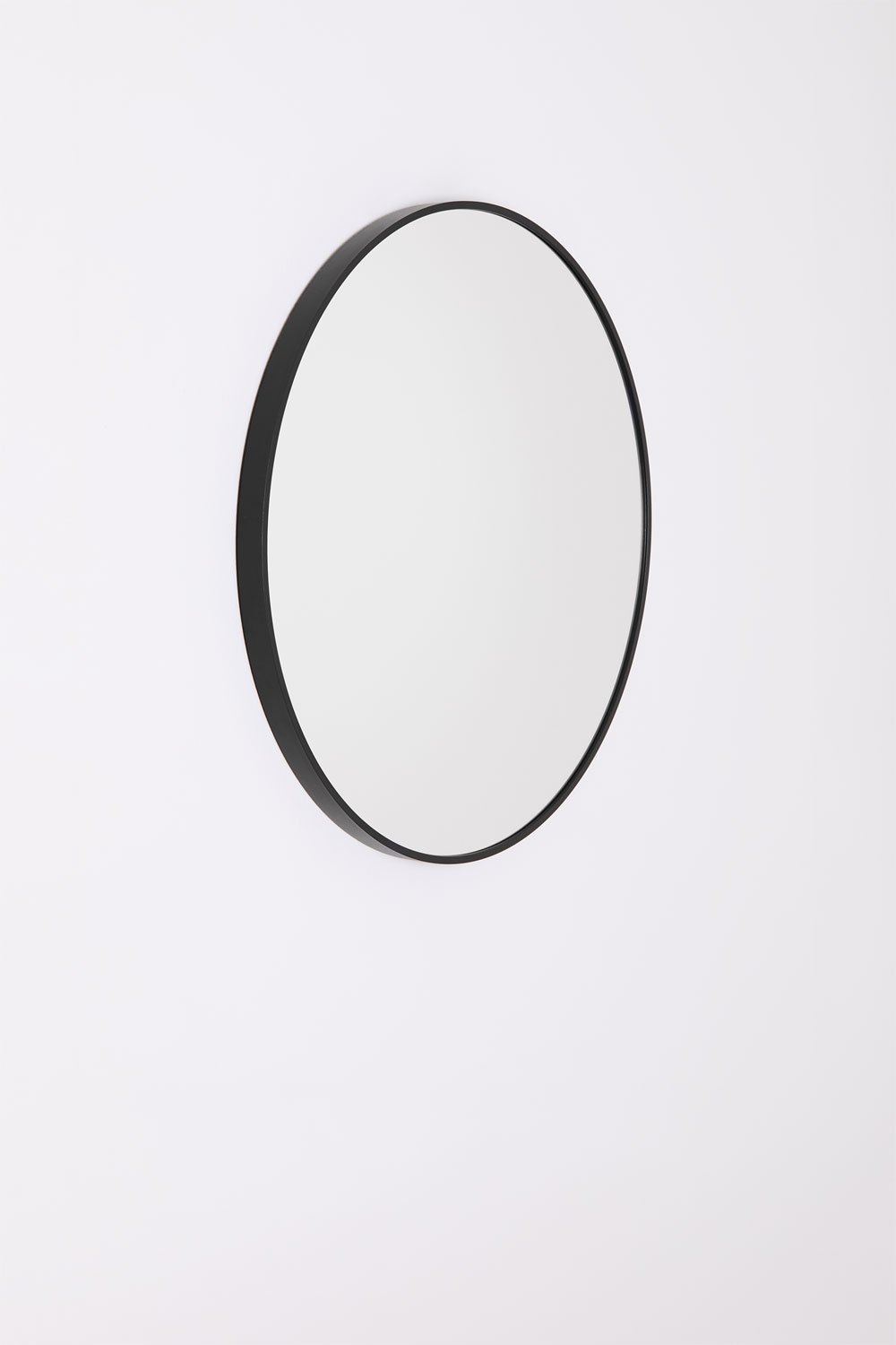 Okrągłe lustro ścienne Ø60 cm w aluminium Oreste, obrazek w galerii 3