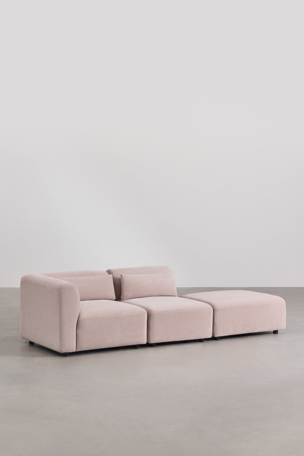 Dwuczęściowa narożnikowa sofa modułowa z pufą Fogler, obrazek w galerii 1