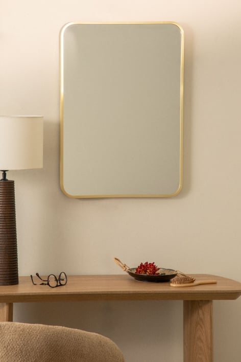 Prostokątne aluminiowe lustro ścienne (50x70 cm) Tuluise