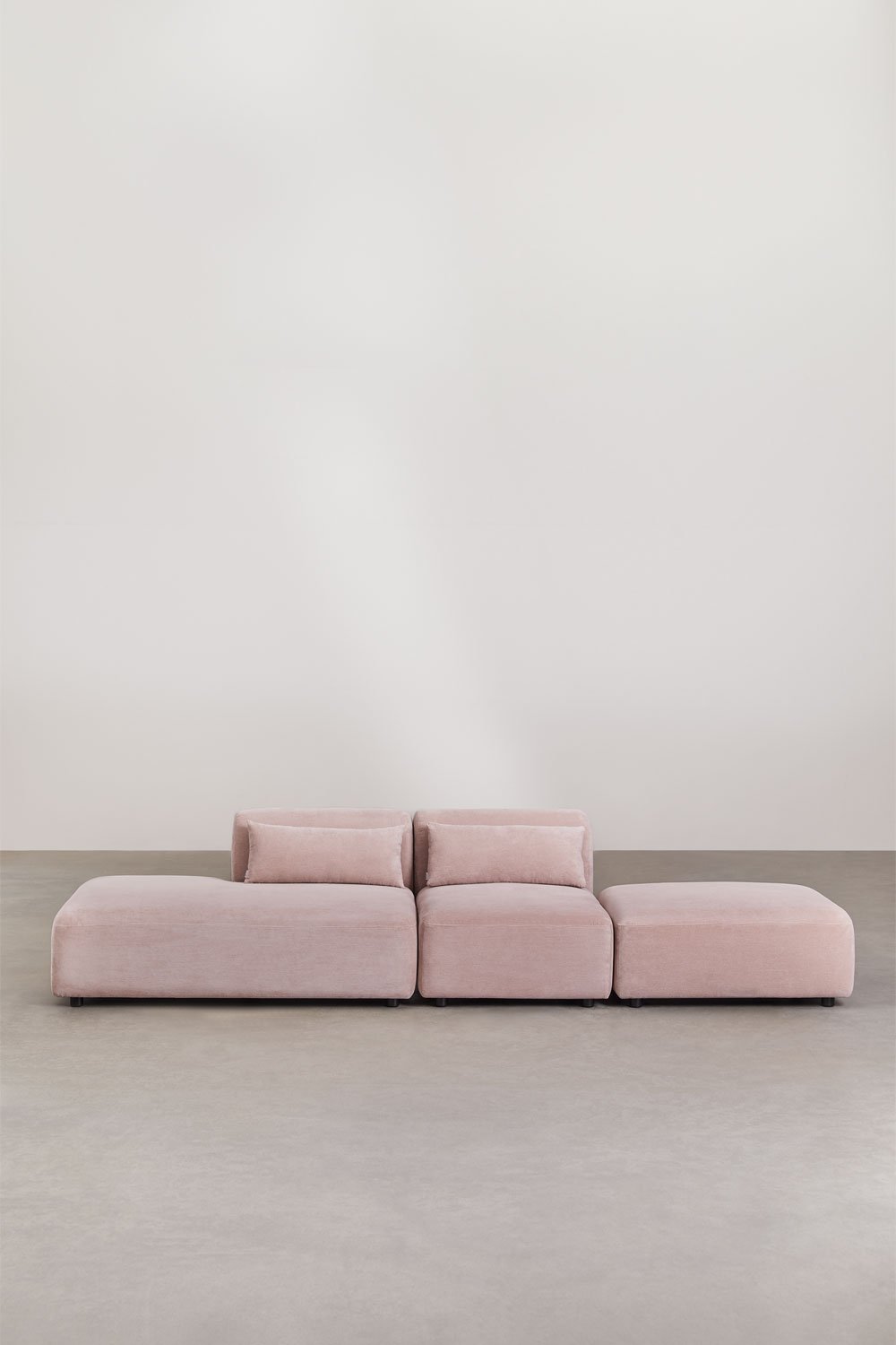 Dwuczęściowa sofa modułowa z lewym szezlongiem i pufą Fogler , obrazek w galerii 3