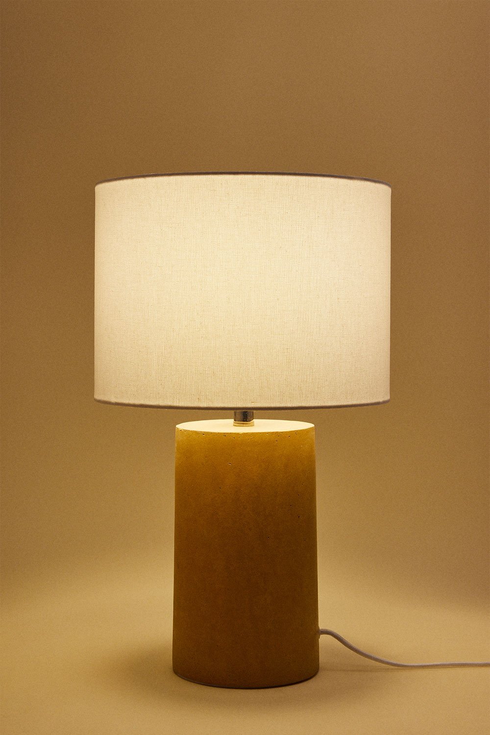 Lampa stołowa Dianta z lnu i włókna szklanego, obrazek w galerii 3