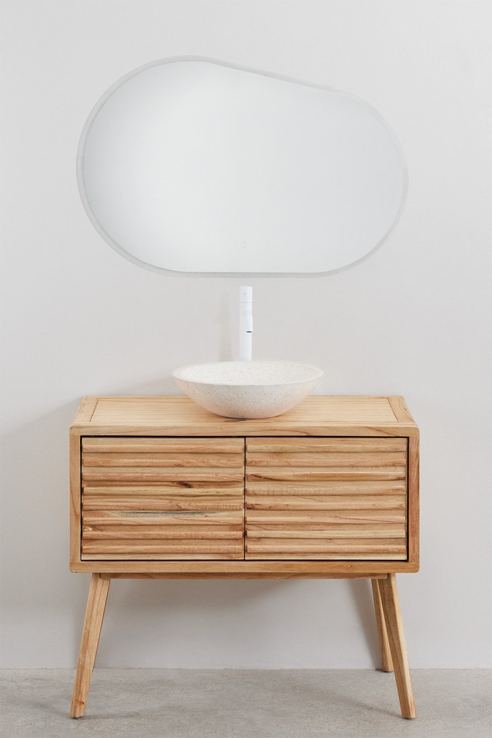 Zestaw mebli łazienkowych z drewna Deleyna, obrazek w galerii 2