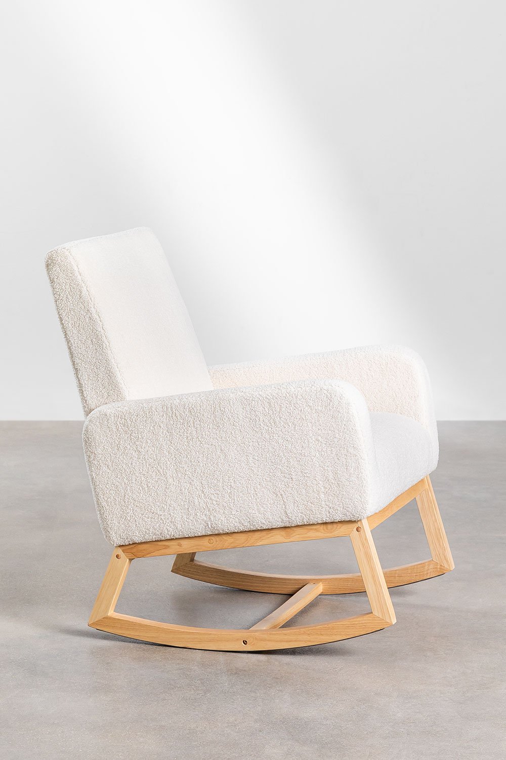 Fotel bujany tapicerowany Abigray, obrazek w galerii 3