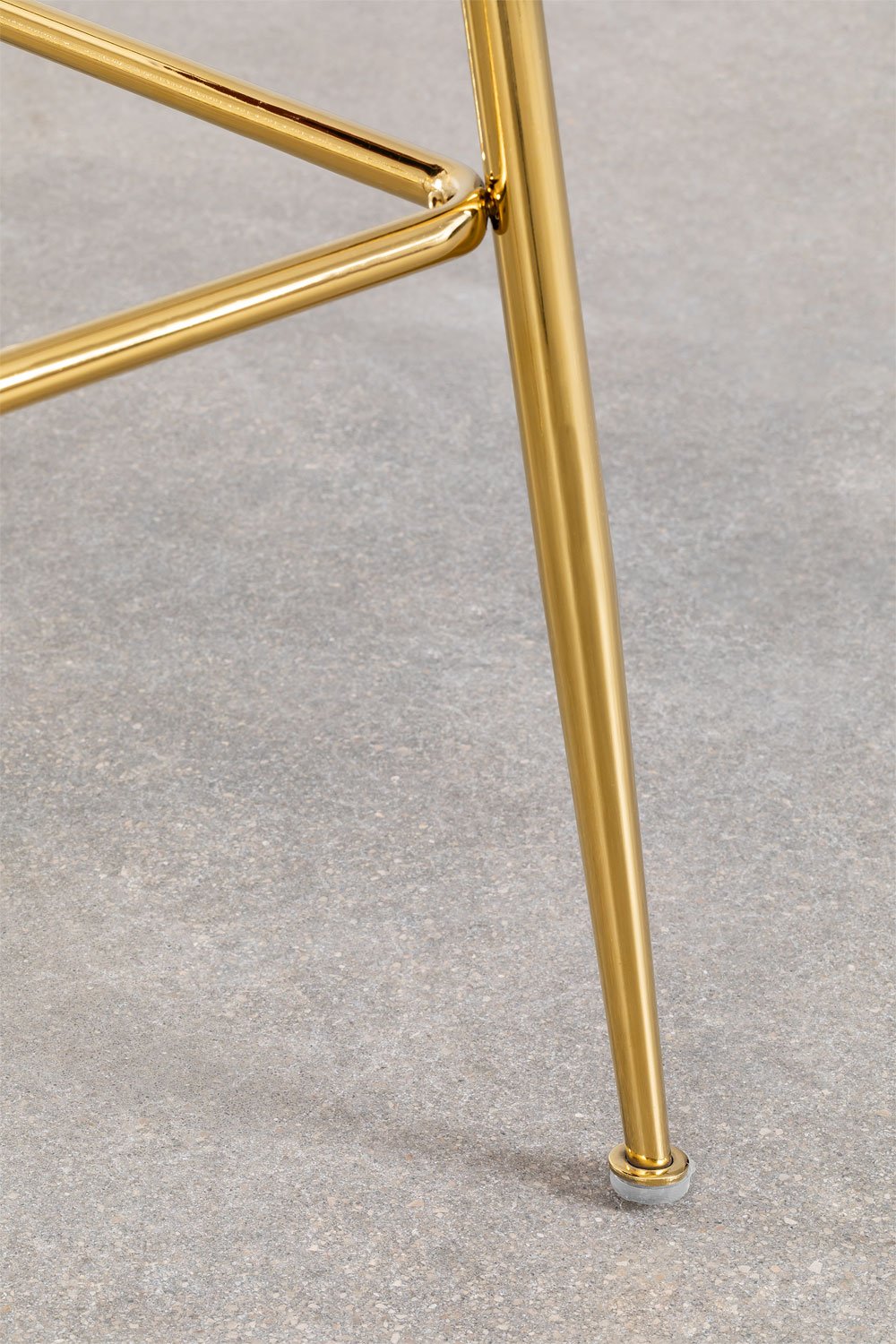 Zestaw 2 taboretów wysokich 75 cm z koralowego aksamitu mousse Markina, obrazek w galerii 6