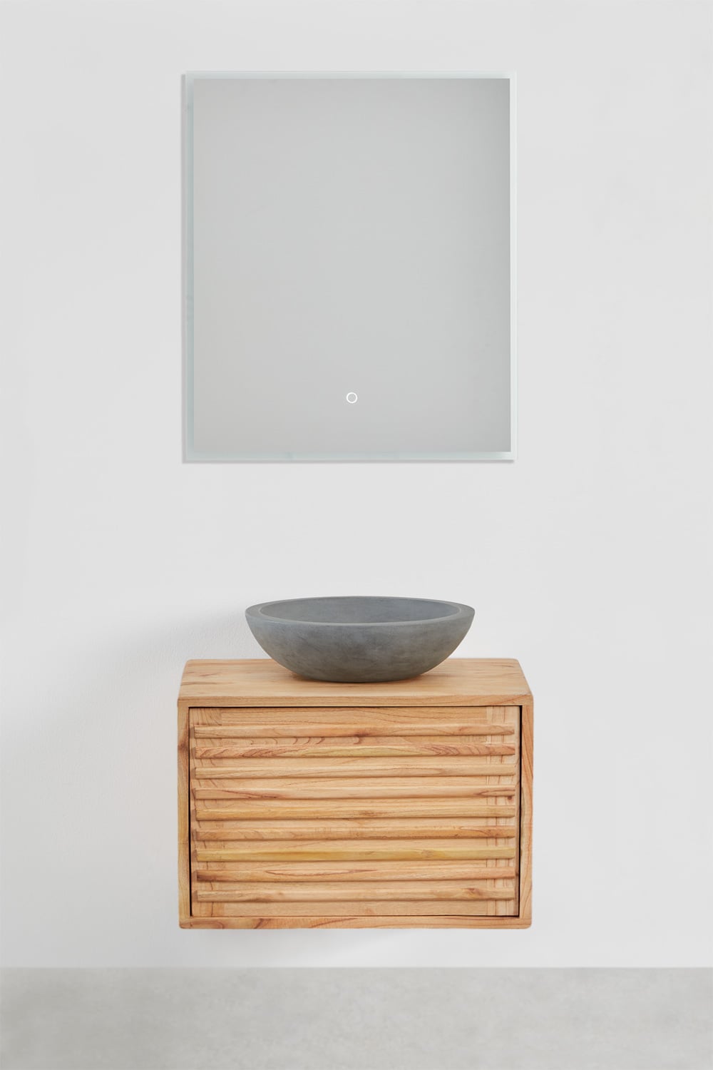 Zestaw wiszących mebli łazienkowych z drewna Deleyna, obrazek w galerii 2