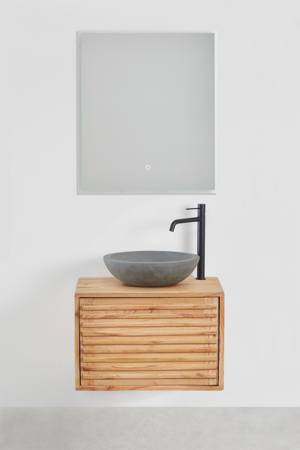 Zestaw wiszących mebli łazienkowych z drewna Deleyna, obrazek w galerii 2