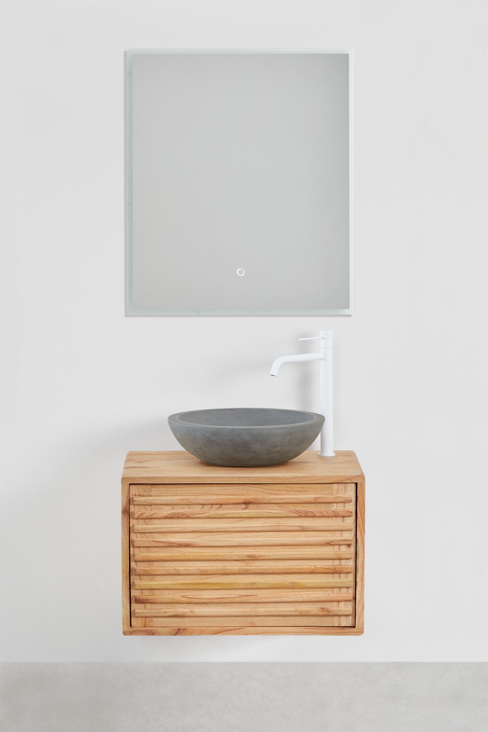 Zestaw wiszących mebli łazienkowych z drewna Deleyna, obrazek w galerii 2