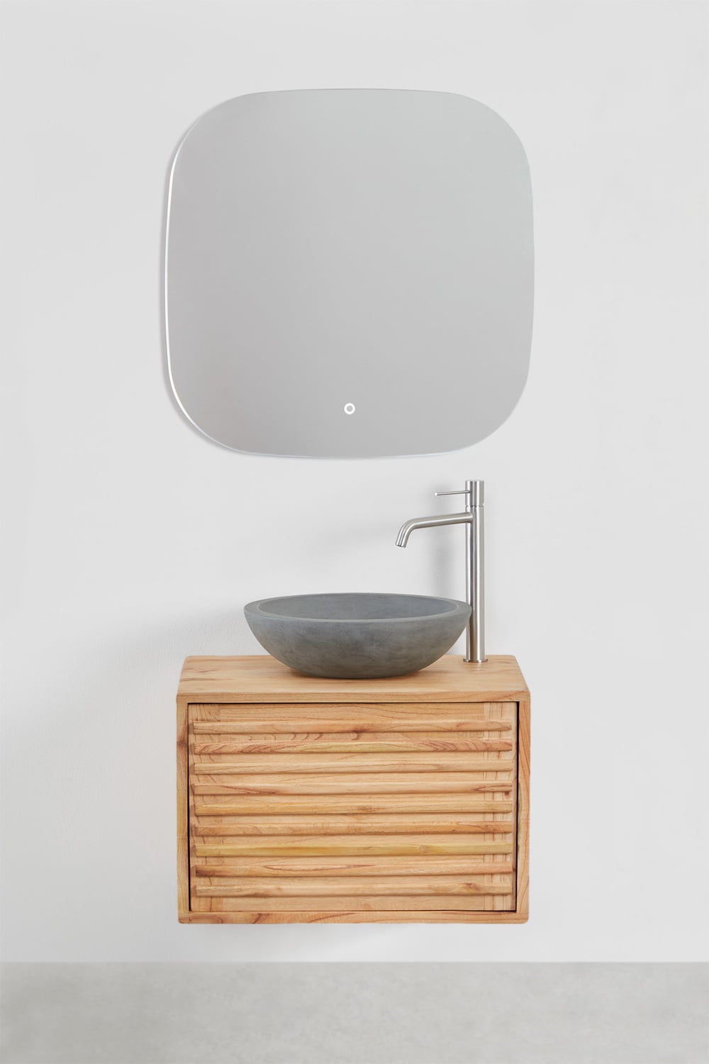 Zestaw wiszących mebli łazienkowych z drewna Deleyna, obrazek w galerii 2