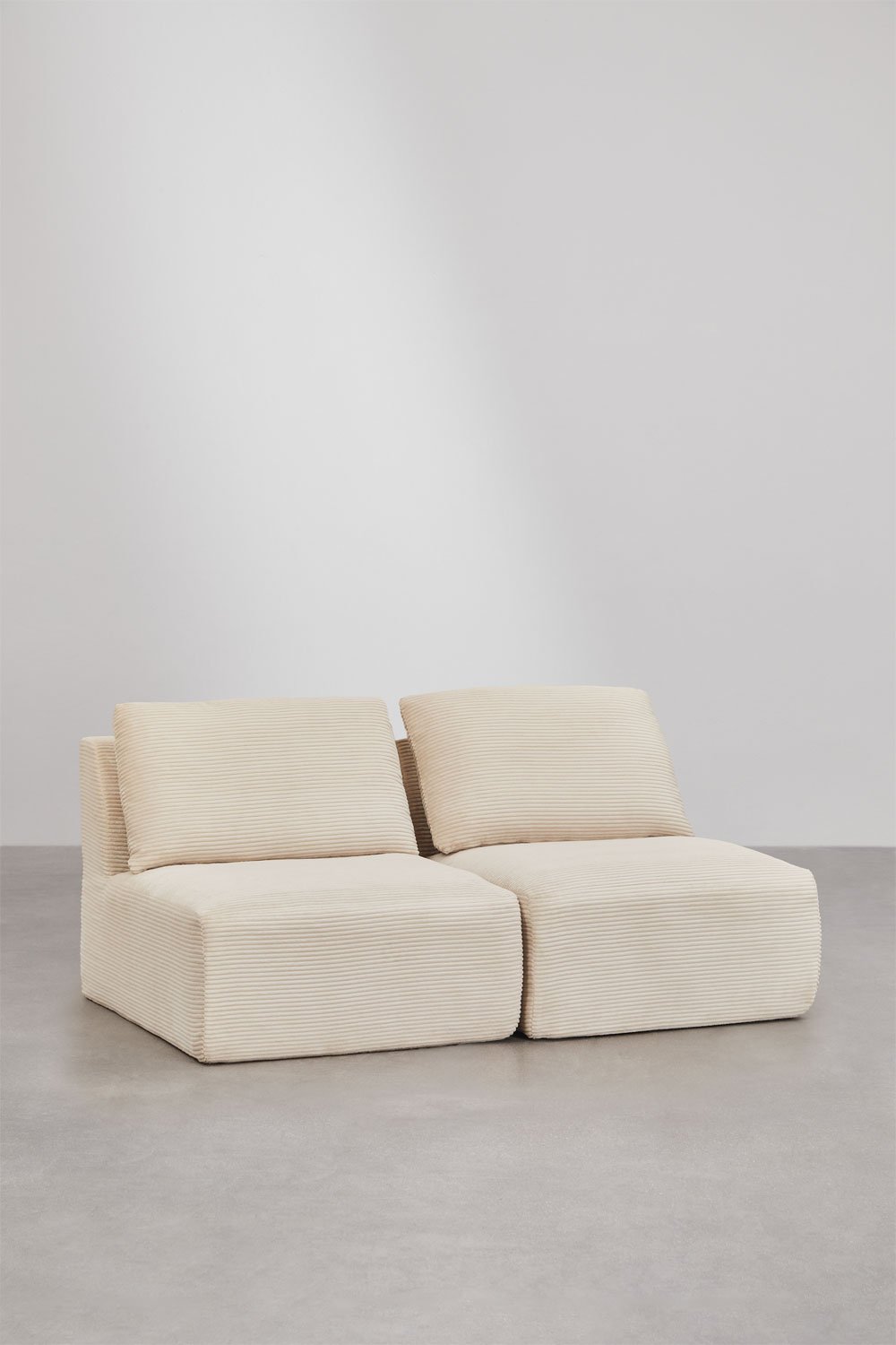 Sofa modułowy 2-częściowy z weluru pakowany próżniowo Temple, obrazek w galerii 4