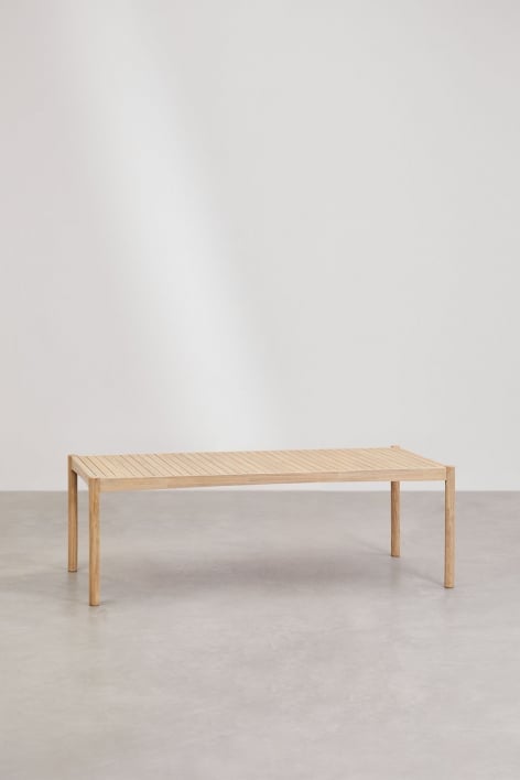 Prostokątny stół jadalny z drewna akacjowego (220x100 cm) Karvia
