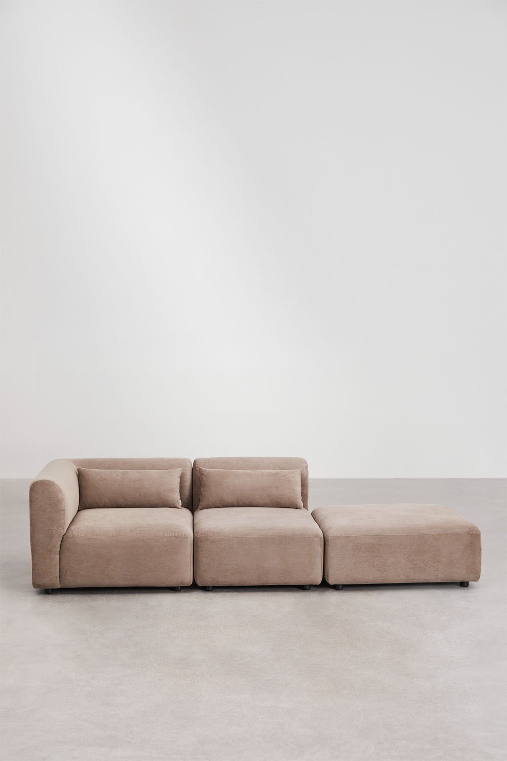 Dwuczęściowa narożnikowa sofa modułowa z pufą Fogler, obrazek w galerii 4