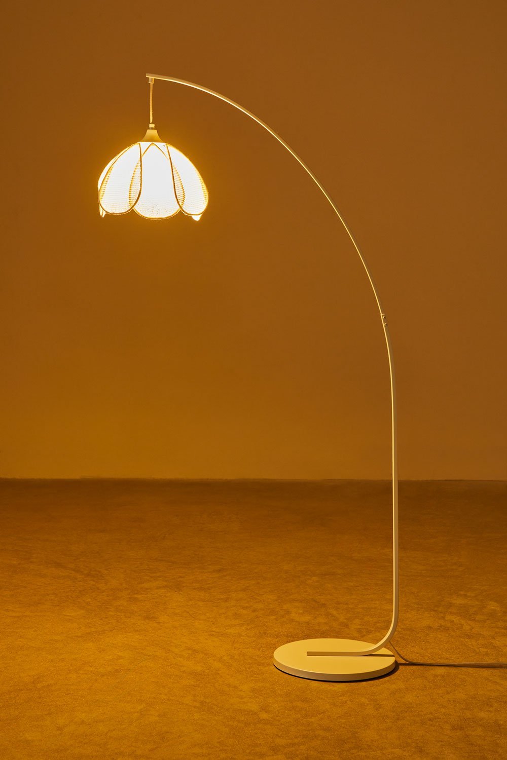 Lampa podłogowa Vidson z żelaza i lnu , obrazek w galerii 4