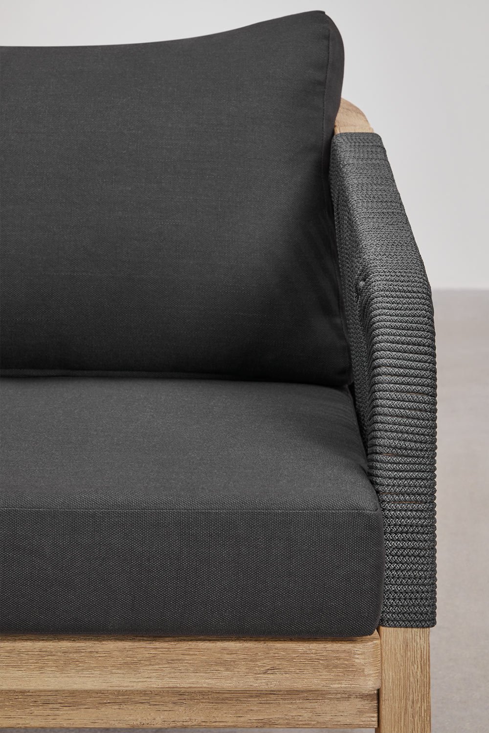 3-osobowa sofa ogrodowa z drewna akacjowego Dubaj, obrazek w galerii 2