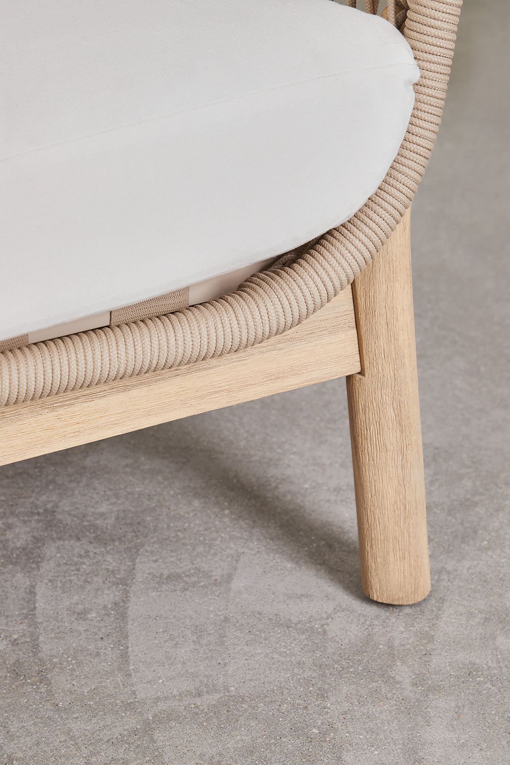 3-osobowa sofa ogrodowa z aluminium i drewna akacjowego Karvia, obrazek w galerii 8