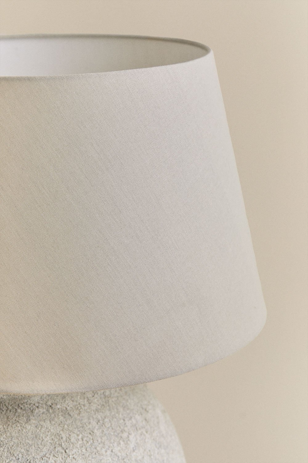 Lampa stołowa Kenaris z ceramiki i lnu, obrazek w galerii 5