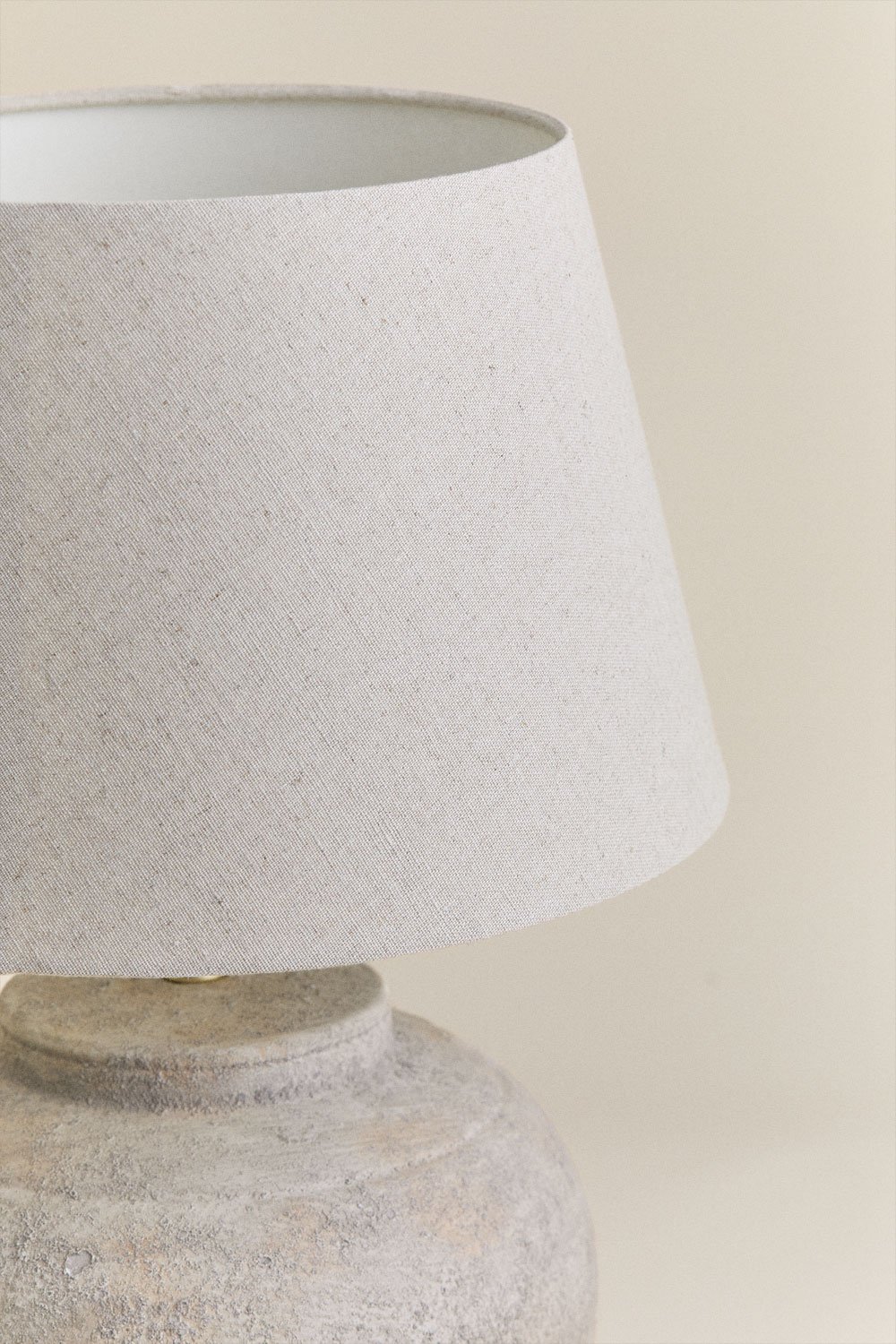 Lampa stołowa Kenaris z ceramiki i lnu, obrazek w galerii 5