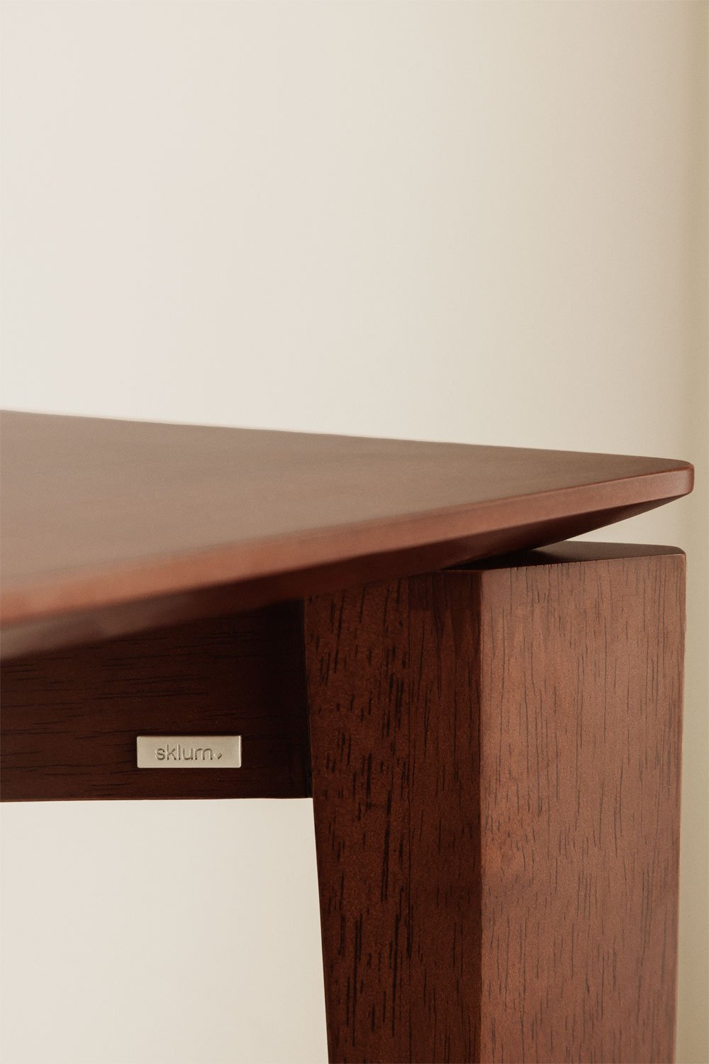 Konsola do przedpokoju prostokątna 120x40 cm z MDF z okleiną orzecha Tanzanii, obrazek w galerii 3