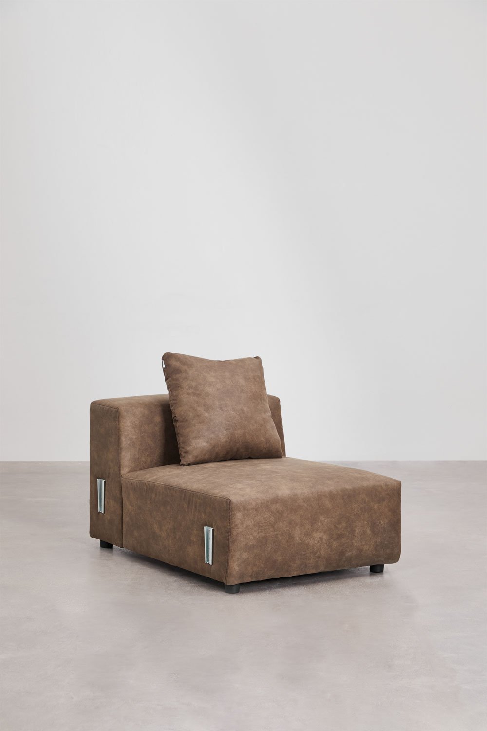 3-częściowa modułowa sofa narożna lewostronna z wysokim podłokietnikiem i pufem ↔︎370 cm Bruna, obrazek w galerii 5