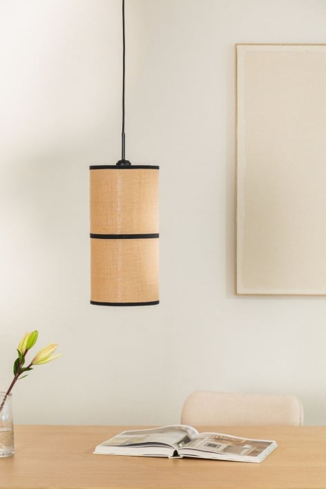 Lampa sufitowa Olinda z juty i bawełny