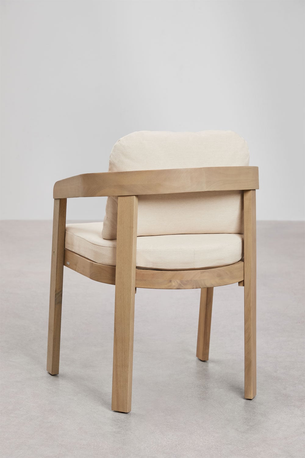 Zestaw: owalny stół 240x100 cm z drewna akacjowego oraz 8 krzeseł jadalnianych z drewna akacjowego Uleno, obrazek w galerii 8
