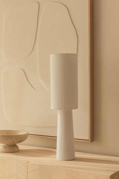 Lampa stołowa Bercy z tkaniny i żelaza