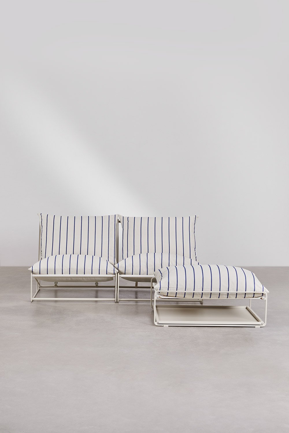 Amaro 2-częściowa modułowa sofa ogrodowa i rozkładany puf, obrazek w galerii 4