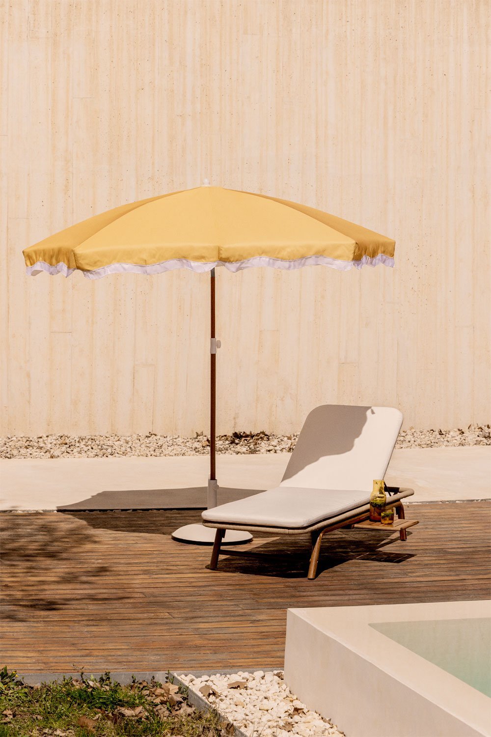 Parasol Jarko Ø230 cm z tkaniny i stali, obrazek w galerii 1