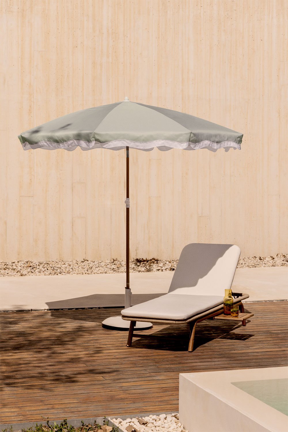 Parasol Jarko Ø230 cm z tkaniny i stali, obrazek w galerii 1