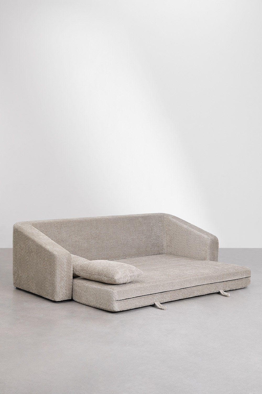 3-osobowa rozkładana sofa Dalila z tkaniny bouclé, obrazek w galerii 2