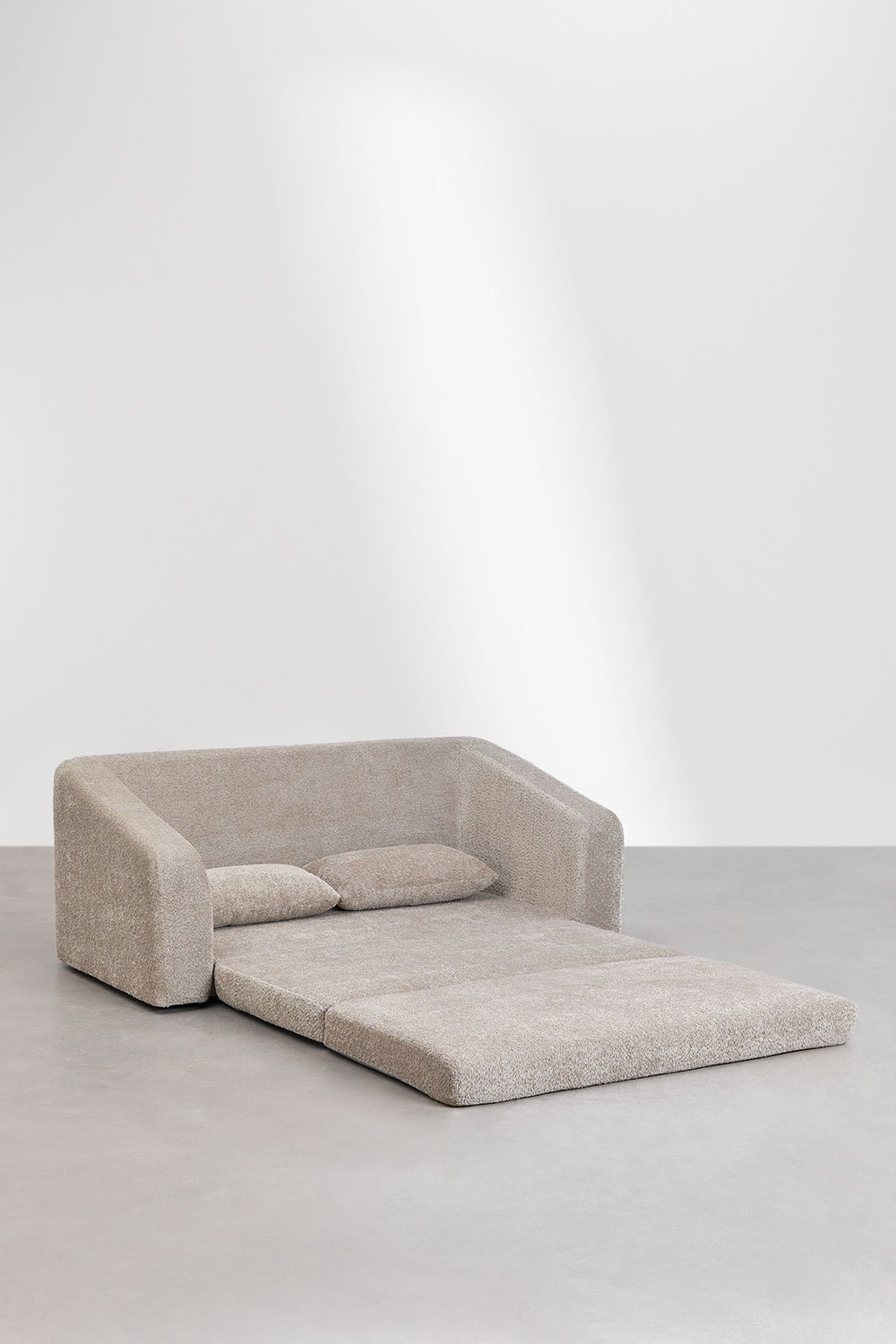 Dwuosobowa rozkładana sofa Dalila z tkaniny bouclé, obrazek w galerii 2