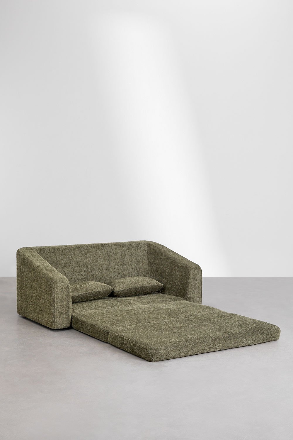 Dwuosobowa rozkładana sofa Dalila z tkaniny bouclé, obrazek w galerii 2