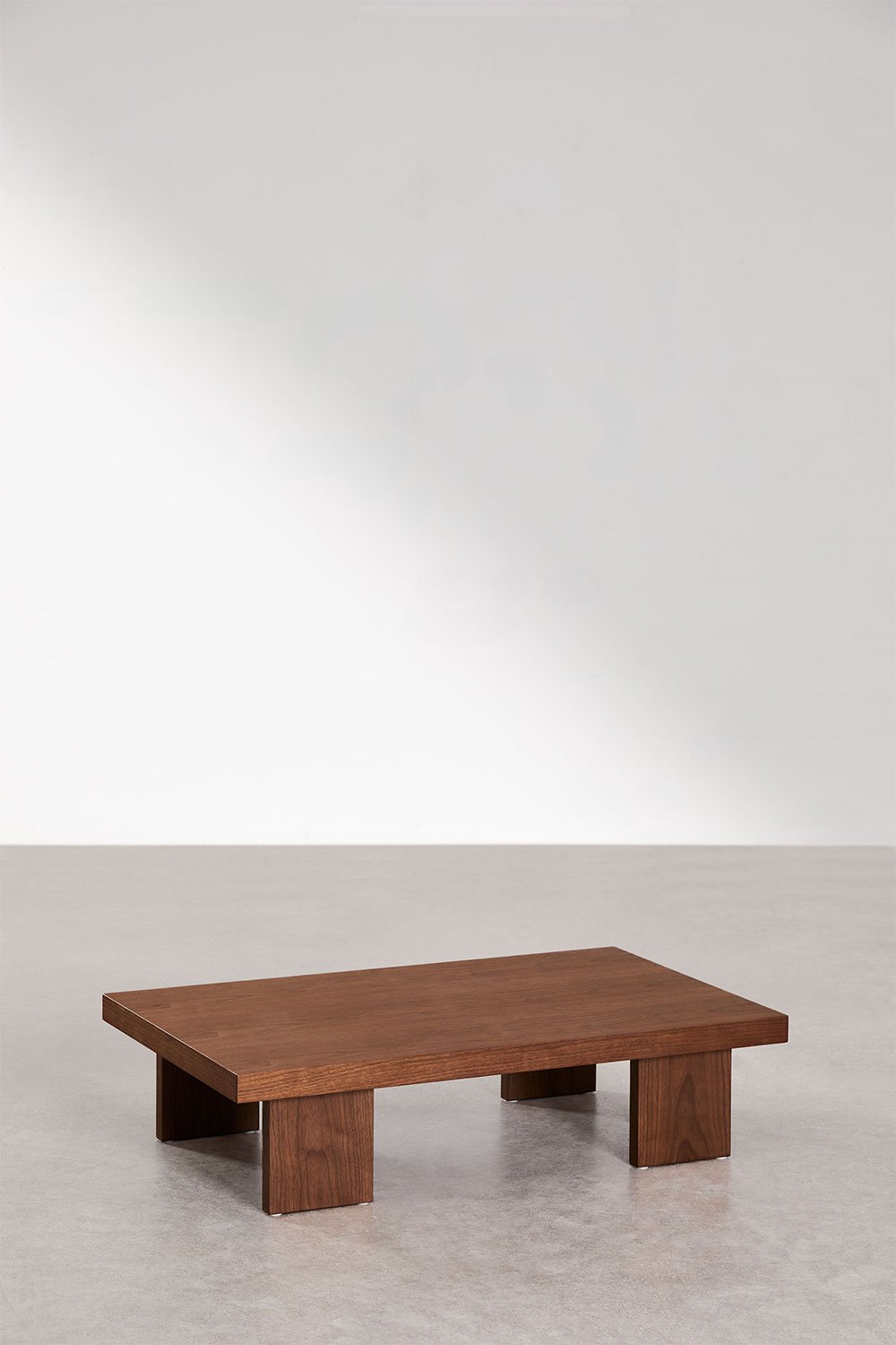 Prostokątny stolik kawowy 100x60 cm z MDF i fornirem Bernay, obrazek w galerii 3