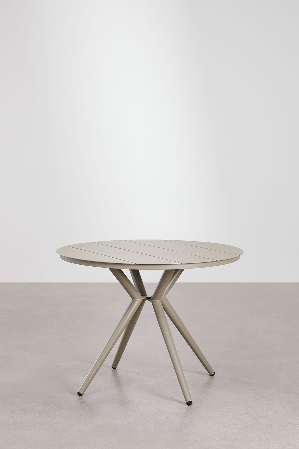 Zestaw stołowy Valerie o średnicy 100 cm i 4 krzesła ogrodowe Arhiza Classic z aluminium z podłokietnikami., obrazek w galerii 2