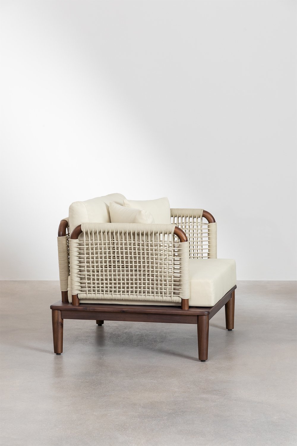 Fotel Giulia z drewna akacjowego, obrazek w galerii 2