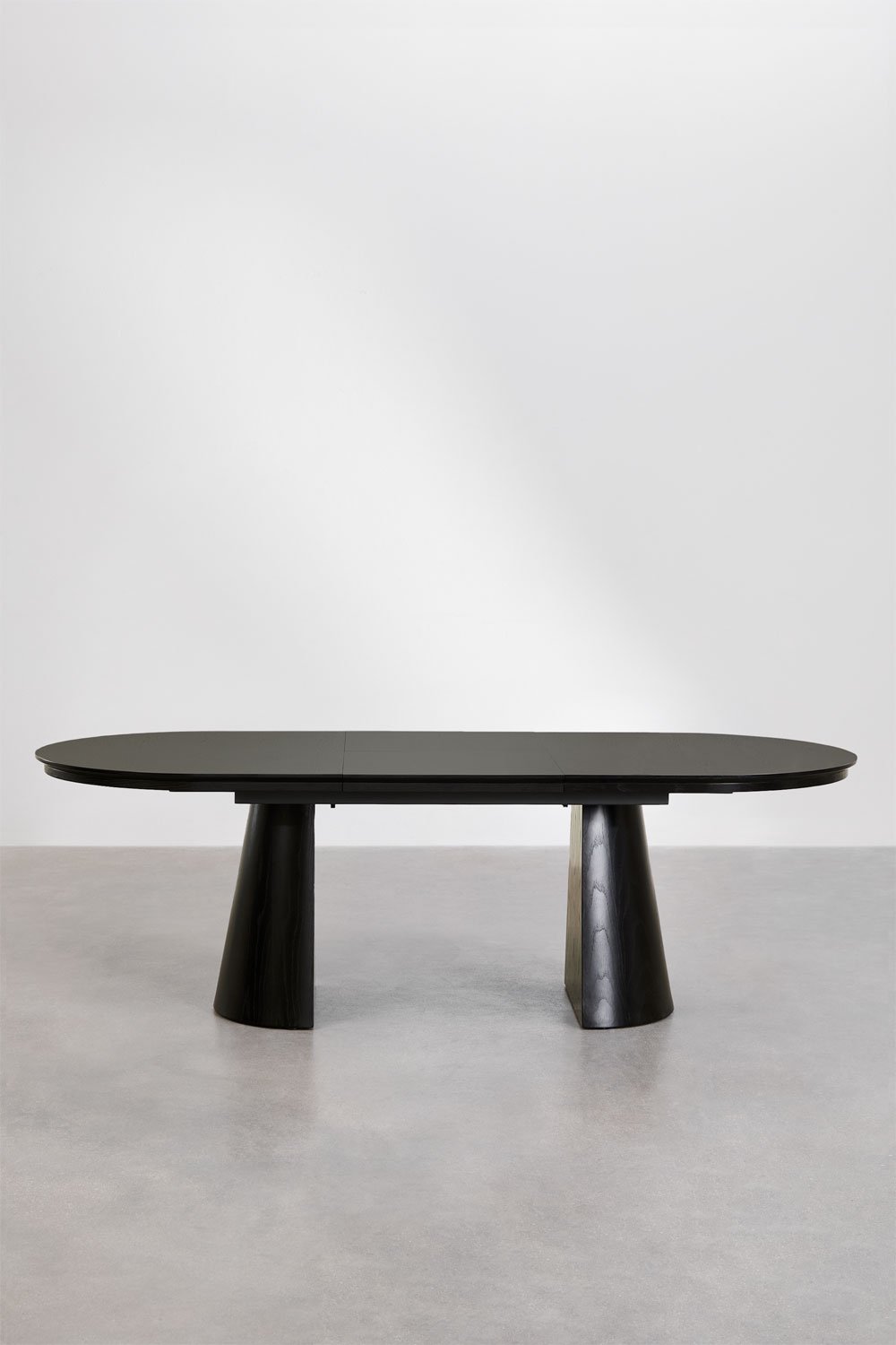 Stół jadalny owalny 180-240x105 cm rozkładany z płyty MDF i forniru dębowego Montana, obrazek w galerii 6