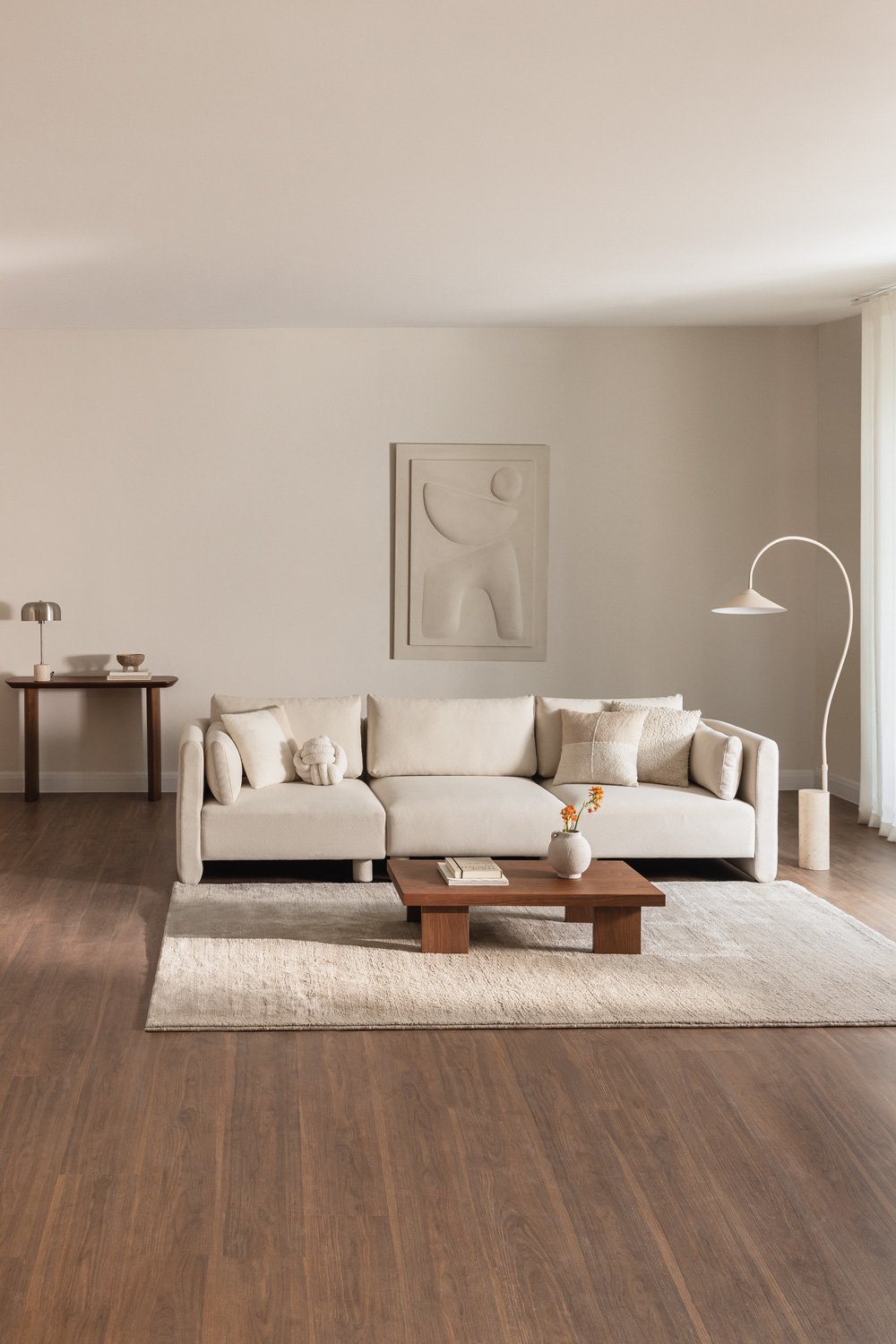 3-częściowa sofa modułowa z tkaniny Artemisa bouclé, obrazek w galerii 1