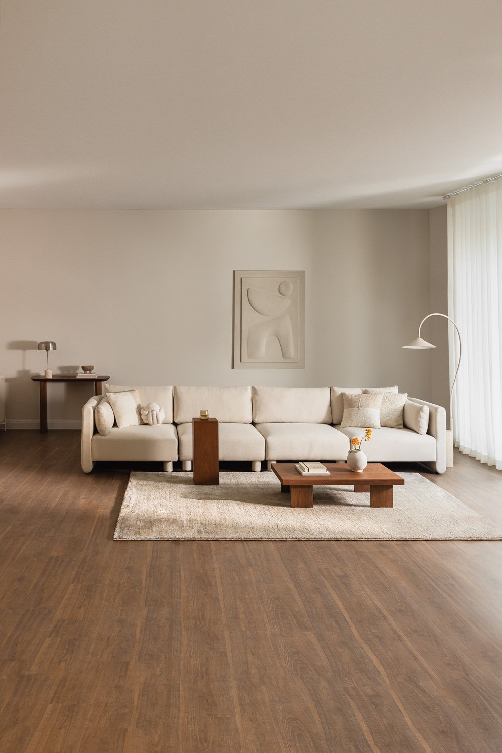 4-częściowa modułowa sofa z tkaniny Artemisa bouclé, obrazek w galerii 1