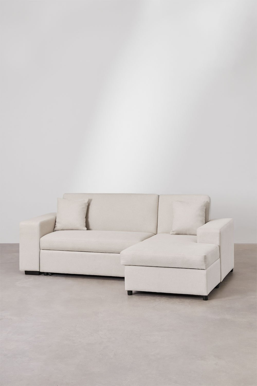 Rozkładana sofa z szezlongiem po prawej stronie, 3-osobowa, tkanina Umay, obrazek w galerii 4