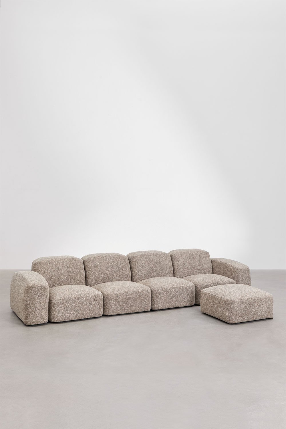 Bastian 4-częściowa modułowa sofa i pufa, obrazek w galerii 4