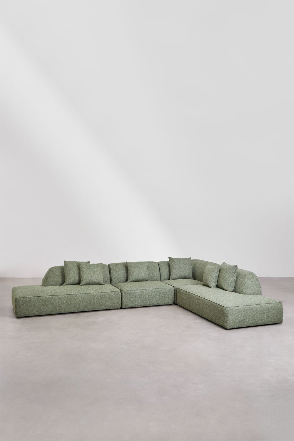 Sofa narożna Cardea 4-częściowa modułowa z podwójnym tapicerowanym szezlongiem, obrazek w galerii 3