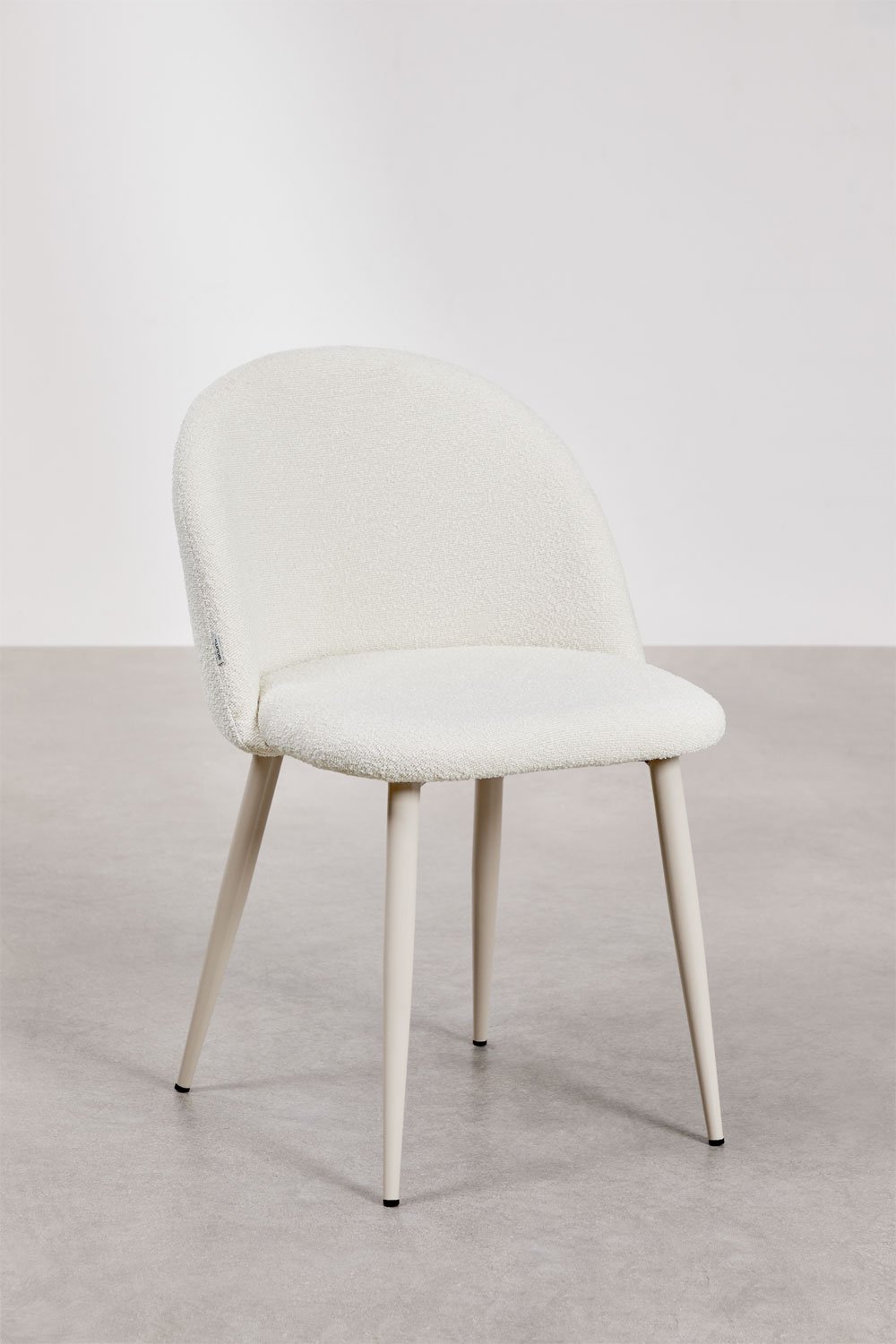 Zestaw 4 krzeseł do jadalni Kana Deluxe z tkaniny bouclé, obrazek w galerii 3