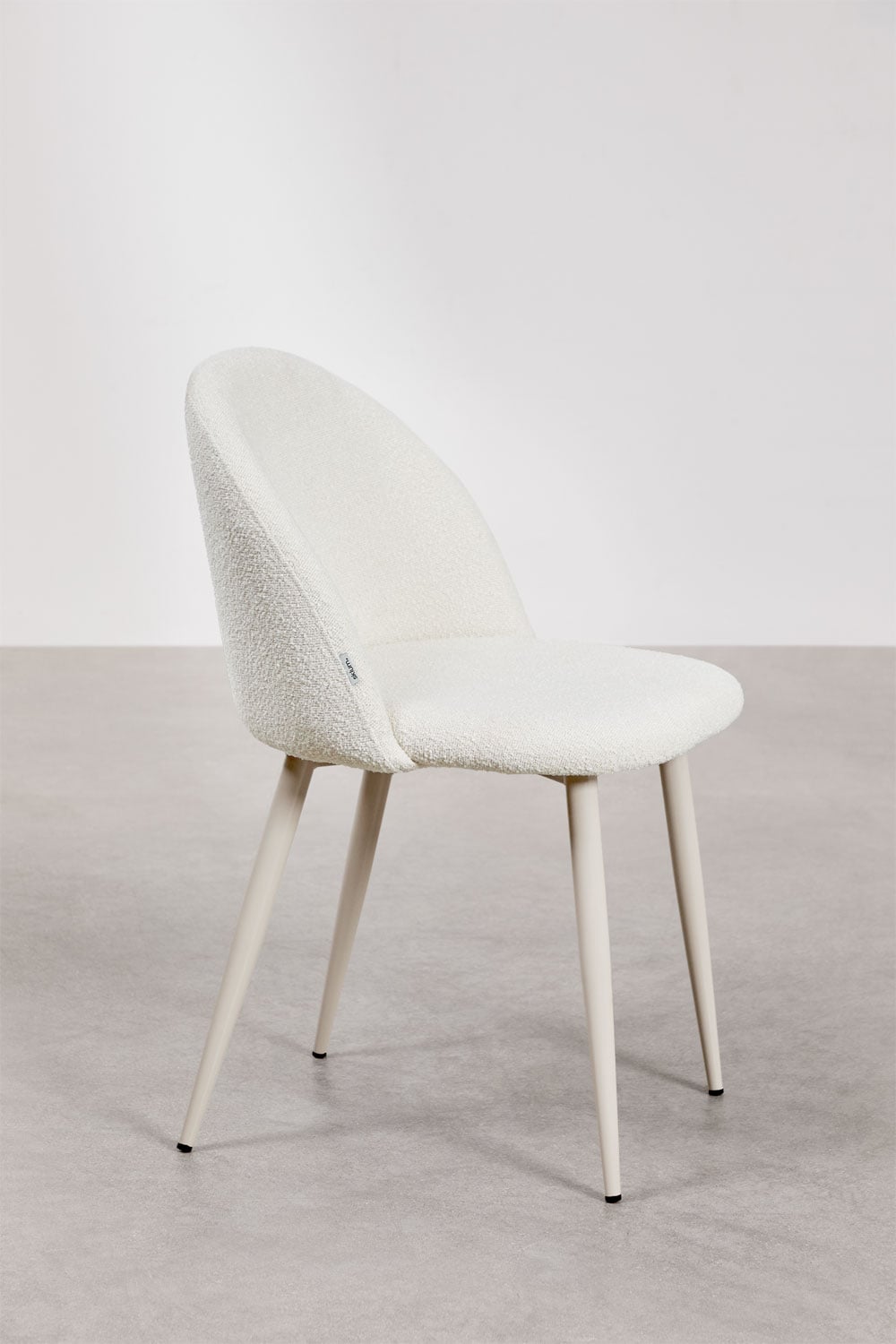 Zestaw 4 krzeseł do jadalni Kana Deluxe z tkaniny bouclé, obrazek w galerii 4