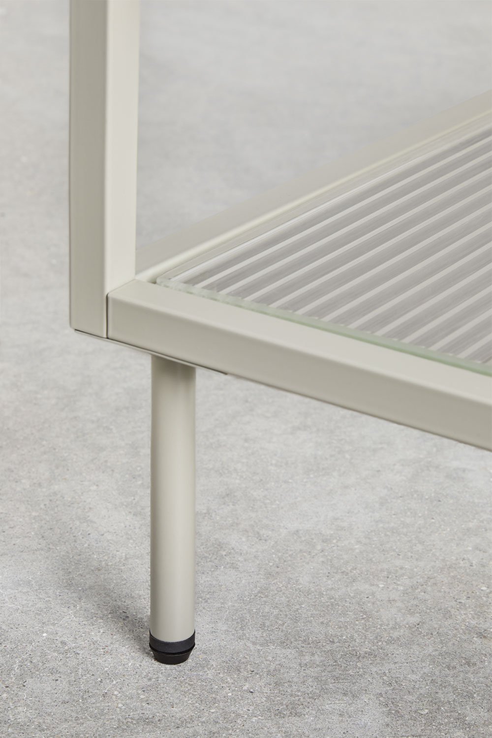 Rectangularny stolik kawowy 90x60 cm ze stali i szkła Paoline, obrazek w galerii 6