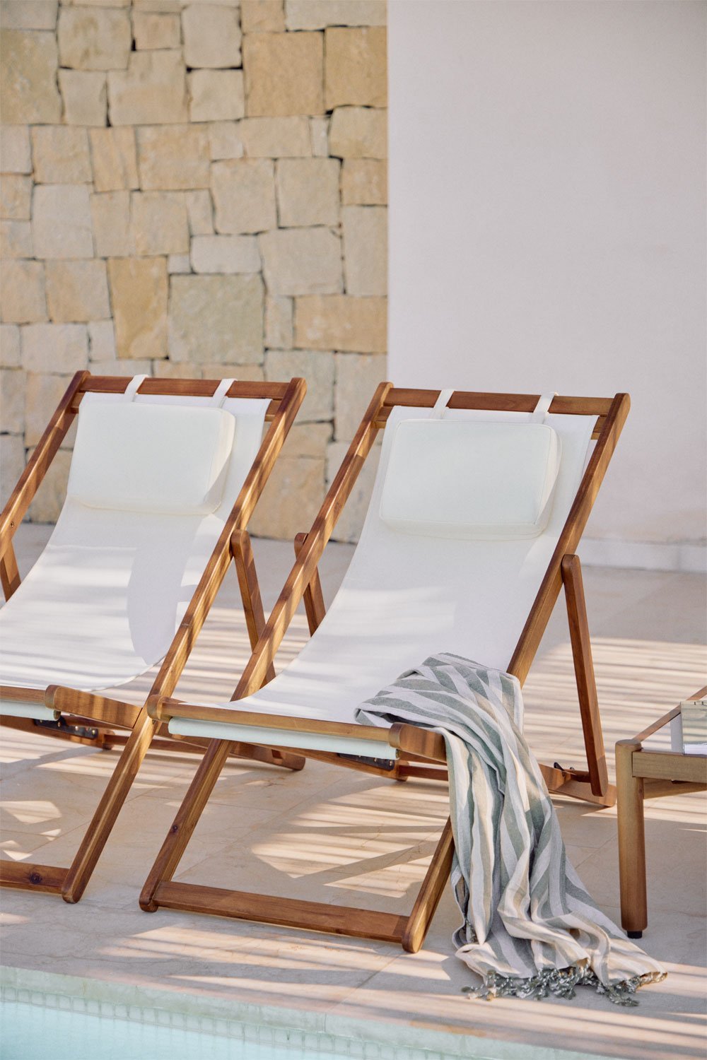 Składana huśtawka z poduszką z drewna Kardis, obrazek w galerii 1