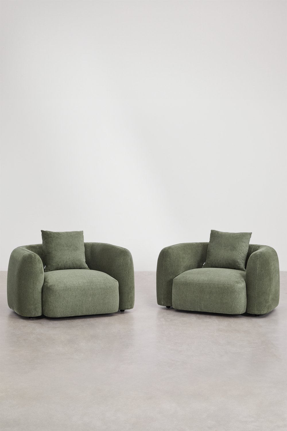 Zestaw 2 foteli z tkaniny chenille Coco, obrazek w galerii 1
