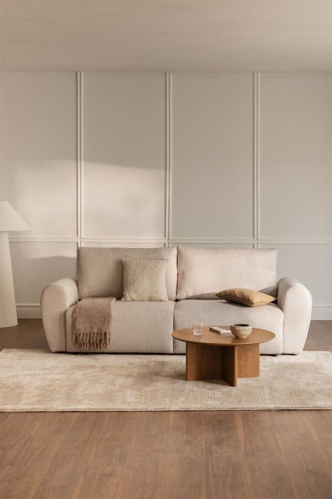 Rozkładana sofa trzyosobowa z tkaniny bouclé Ohio