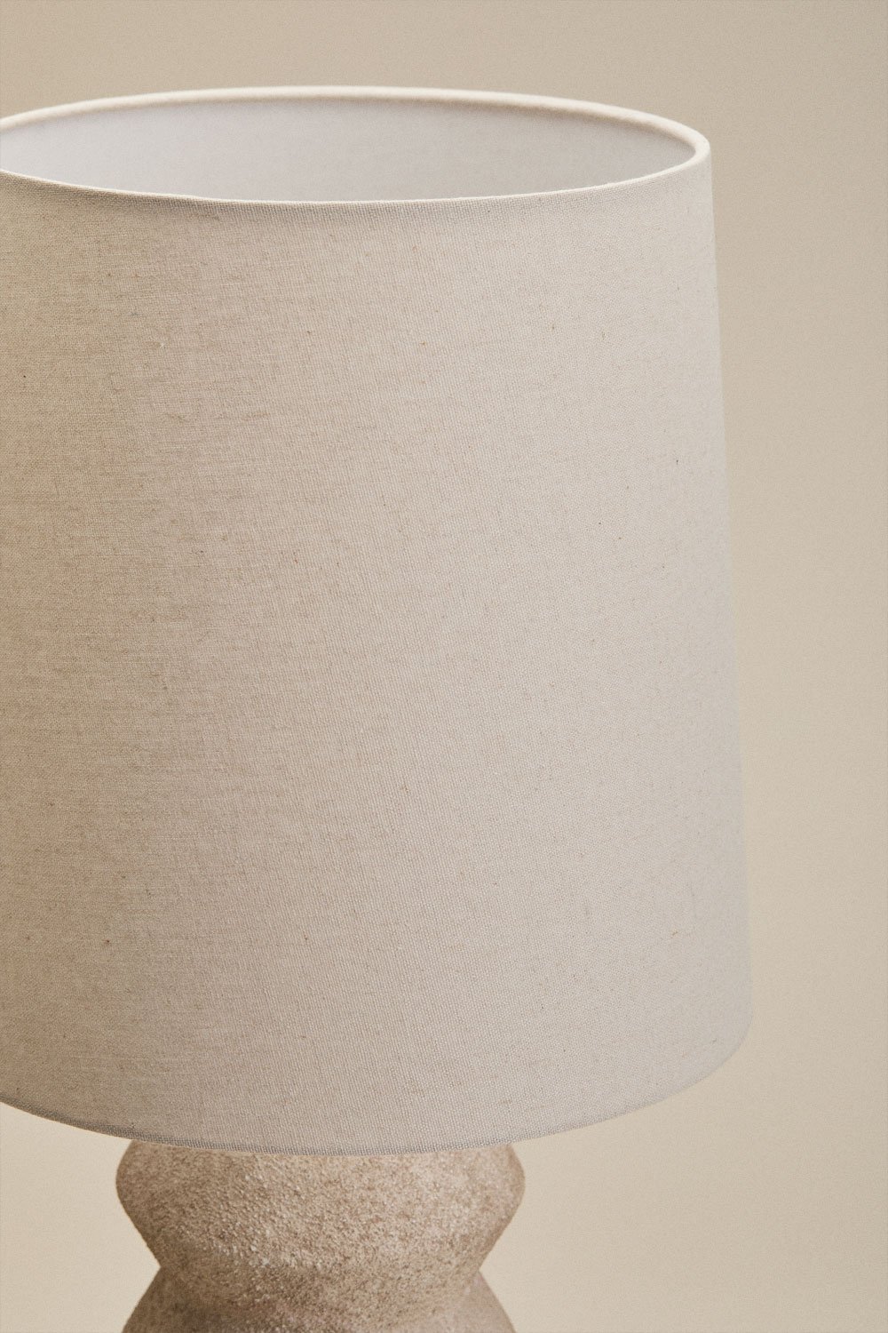 Lampa stołowa ceramiczno-lniana Fornia 70 cm, obrazek w galerii 5