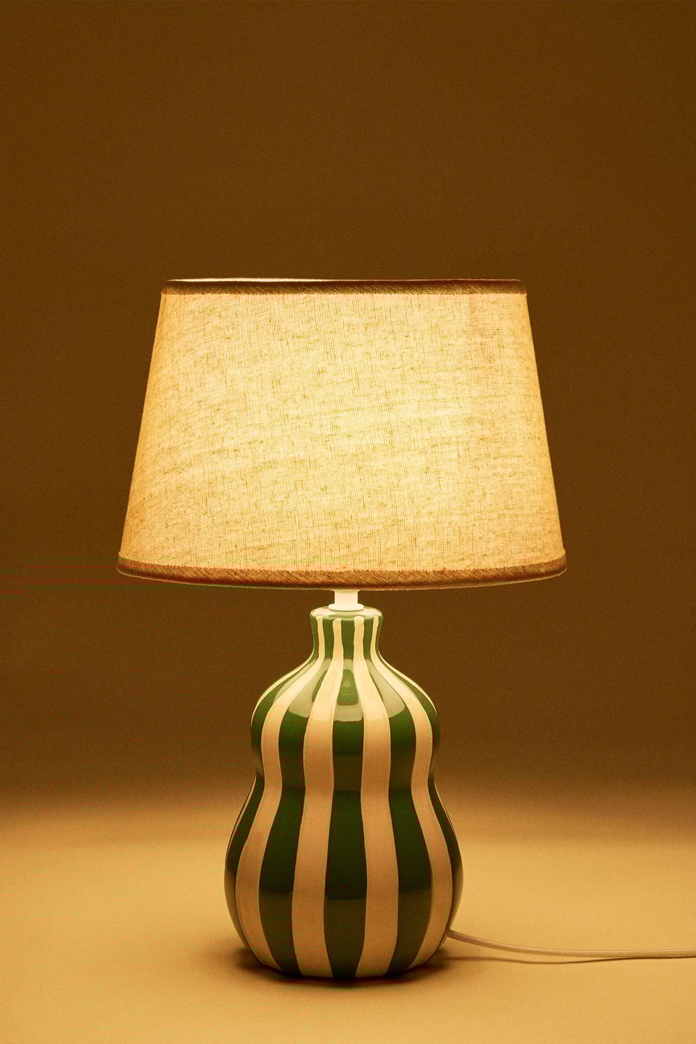 Lampa stołowa Jolira 40cm ceramiczno-lniana, obrazek w galerii 5