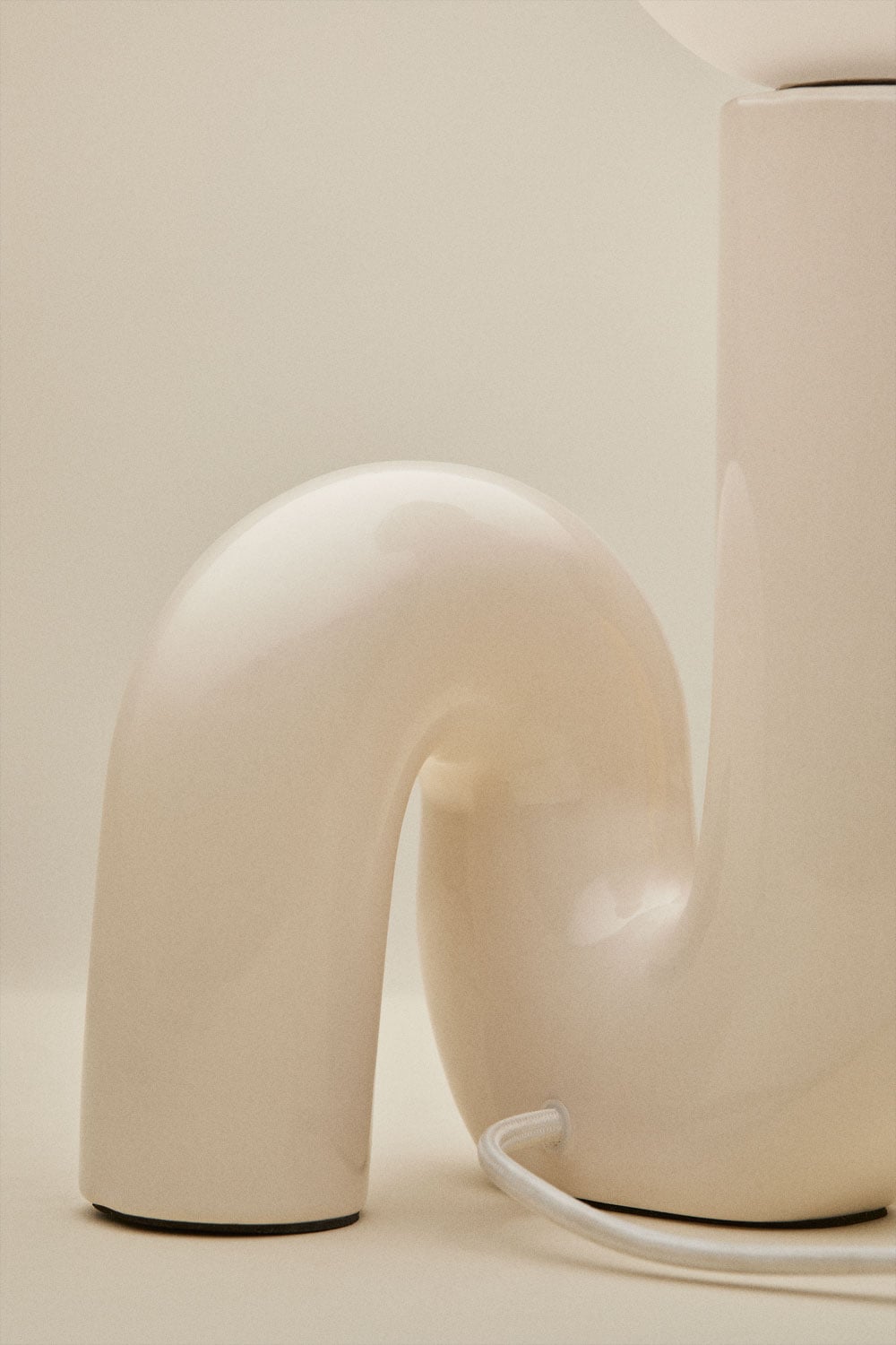 Lampa stołowa ceramiczna z kulą szklaną Vireto, obrazek w galerii 8